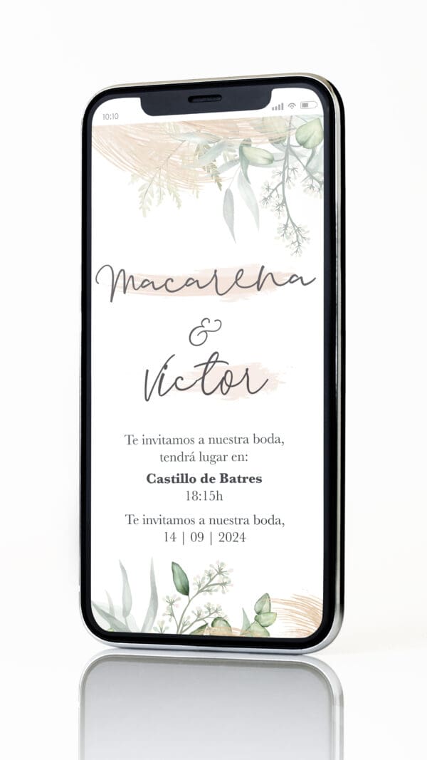 Invitación de boda digital