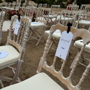 Etiqueta asiento reservado boda